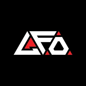 LFO-Triangle-Buchstaben-Logo-Design mit Dreiecksform.