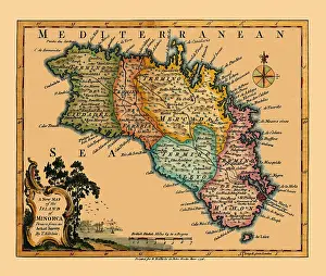 Bilder Datiert 23. Oktober 2024: Karte von Minorca 1756