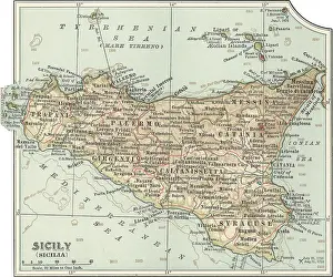 Karte Siziliens