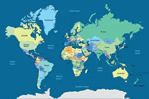 Bilder Datiert 7. Mai 2024: Karte der Weltländer Regionen Vektor