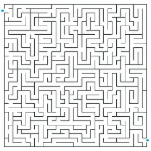 Maze, Labyrinth, Vektorillustration. Quadratisches Labyrinth. Hochwertige Vektorgrafik.