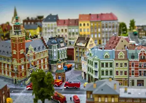 Modell eines Spielzeugstädte