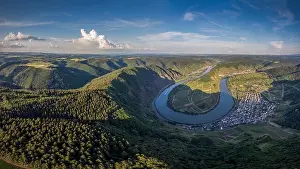 Gerahmter Druck : Moselschleife