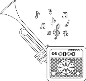 Musikelemente Cartoon