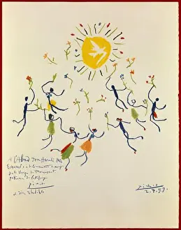 Pablo Picasso / Die Sardana, 1959, Lithographie. Museum: Museo de Montserrat (Barcelona, Spanien)