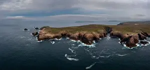 Ein Panorama-Landschaft aus Klippen