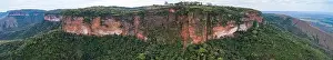 Panoramische Luftaufnahme von Tafelberg, Chapada dos Guimarães, Brasilien
