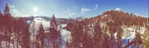 Blick über die Winterberge im Panorama