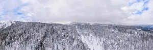 Panoramische Aussicht auf die Winterberge