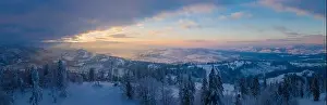 Panoramische Aussicht auf die Winterberge