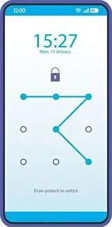 Muster-Schloss-Smartphone-Interface-Vektor-Template