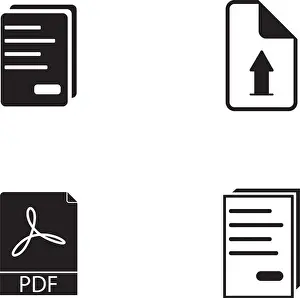 Vektorillustration Vorlage für PDF-Symbol.