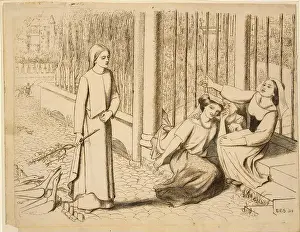 Porträt Drucke: Pippa Passes, 1854. Künstler: Elizabeth Siddal