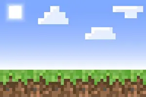 Pixel-Minecraft-Stil-Land-Hintergrund