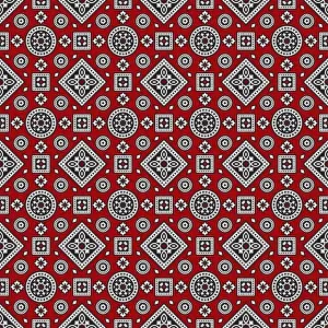 Rot sindhische Ajar-Pattern, Vektorillustration
