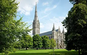 Gerahmter Druck : Salisbury Cathedral Gerahmter Druck : Salisbury Cathedral