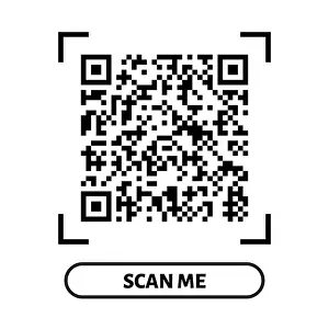 Scannen Sie den QR-Code-Vorlagenentwurf mit Isolation im weißen Hintergrund und Inhalt für Zahlung, Textübertragung mit Scan-Me-Taste als Vektorillustration