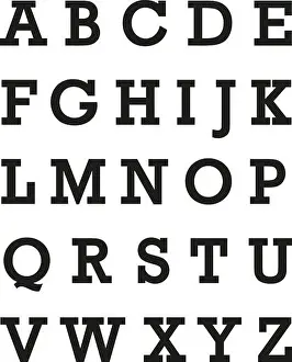Einfaches Alphabet-Schriftart