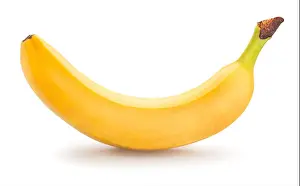 Einzelne Banane isoliert.