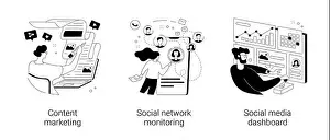 SMM-Strategie abstrakter Konzept Vektor-Illustrationen