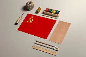 Gerahmter Druck : Sowjetunion-Kalligrafiekonzept Gerahmter Druck : Sowjetunion-Kalligrafiekonzept
