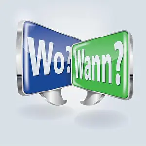 Rede in wo und wann.