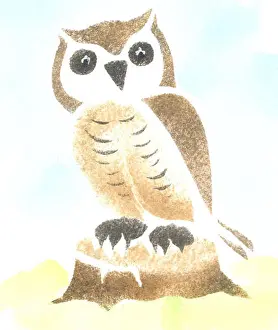 Gekacheltes stilisiertes Eule
