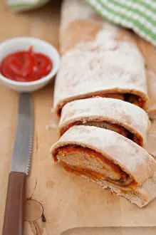 Gerahmter Druck : Stromboli Pizza