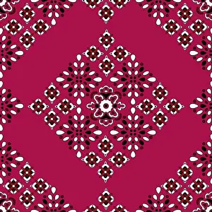 Textiler Ajrak Muster ohne Naht.