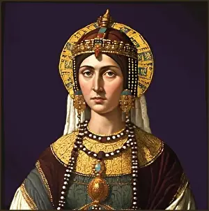 Bild der byzantinischen Kaiserin Theodora (um 500-548), Ehefrau von Justinian I.