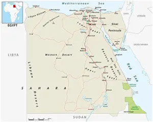 Vektorkarte der Arabischen Republik Ägypten