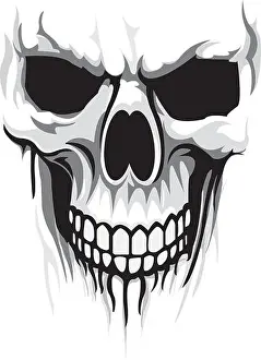 Skullkopf-Vector, Druckdesign, Vektorillustration