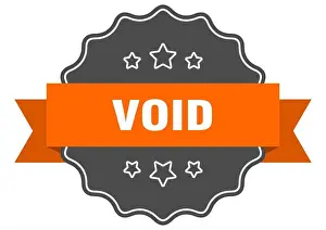 void isolierte Dichtung. void orange Etikett. void