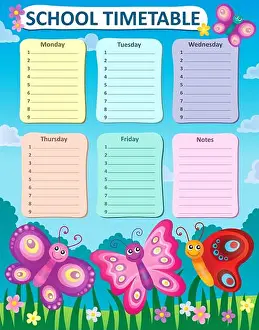 Wöchentlicher Schulzeitplan-Konzept 4.