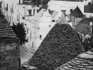 Blick auf die Trullihäuser von Alberobello
