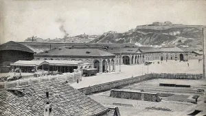 Vintage Railway Infrastructure Drucke: Ancona train station