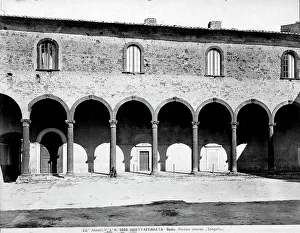 Renaissance Baroque Periods Europe Drucke: Arcade of the Abbey of Grottaferrata