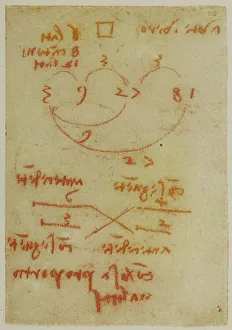 Victoria And Albert Museum Artwork Drucke: Arithmetic notes, page from the Codex Forster II