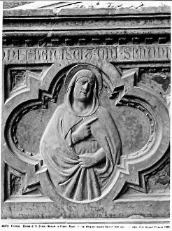 New Testament Inspired Art Drucke: Bas-relief depicting the Virgin