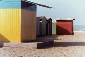 Seaside Landscape Photography Drucke: Beach huts