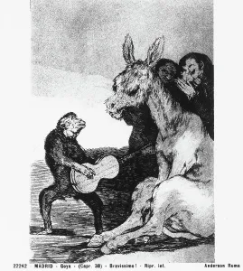 Romanticism Art Europe Drucke: Bravissimo!, etching by Francisco Goya. Prado Museum, Madrid