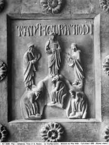 Middle Ages European Artwork Drucke: Bronze panel representing the Transfiguration