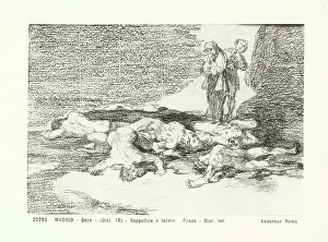 Drucke von Die Verstummung und das Graben ist die Serie der Kriegszerträge von Francisco Goya im Museum des Prados in Madrid Francisco Goya Drucke: Museo del Prado in Madrid