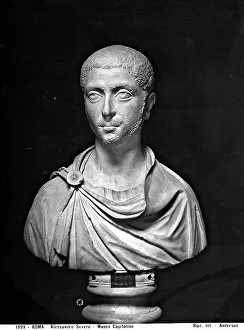 Capitoline Museum Collection Drucke: Bust of the emperor Severus Alexander, preserved in the Capitoline Museum, Rome