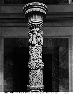 Christian Iconography Symbols Drucke: Candelabrum for the Easter candle