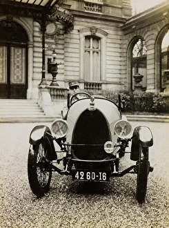 Vintage Automobile Drucke: A car Bugatti