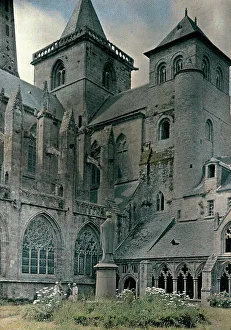 Gothic Cathedral France Drucke: Cathedral of Ploumanac