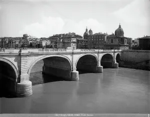 Historic Bridge Architecture Drucke: Cavour Bridge, Rome
