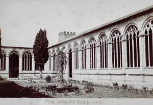 Gothic Style Buildings Italy Drucke: The cemetery in Pisa