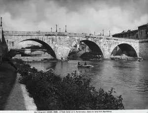 Rome Bridge Drucke: The Cestio Bridge in Rome